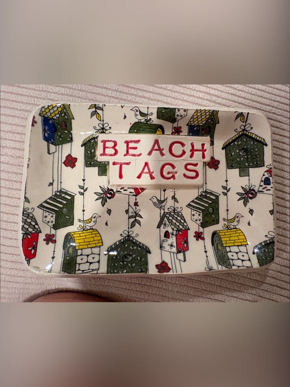 Beach Tags Trinket Dish - Multicolor